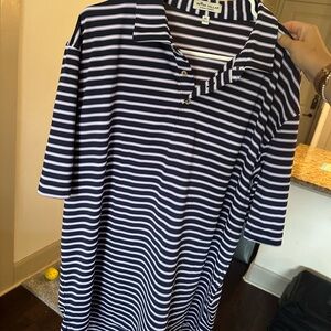 Peter Millar Classic Navy and White Polo